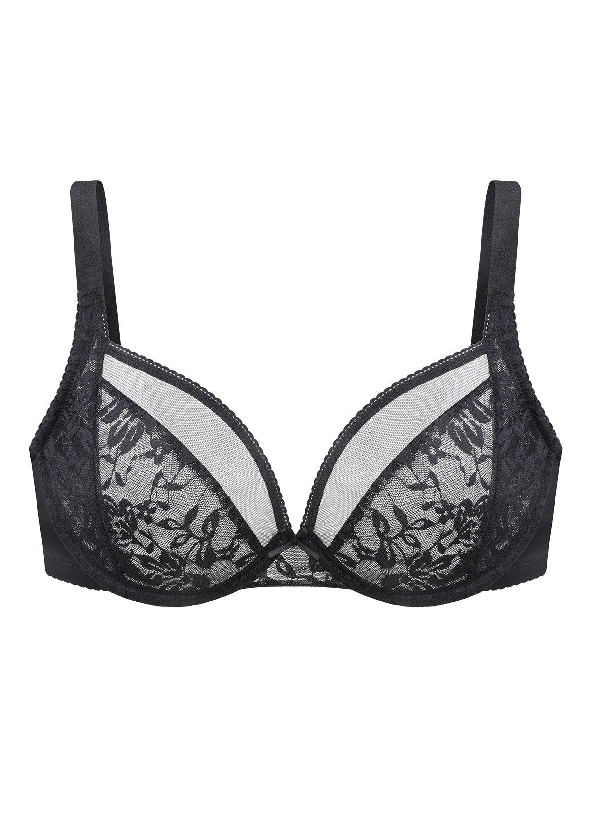 Azalea Black Lace Unlined Underwire Bra Set