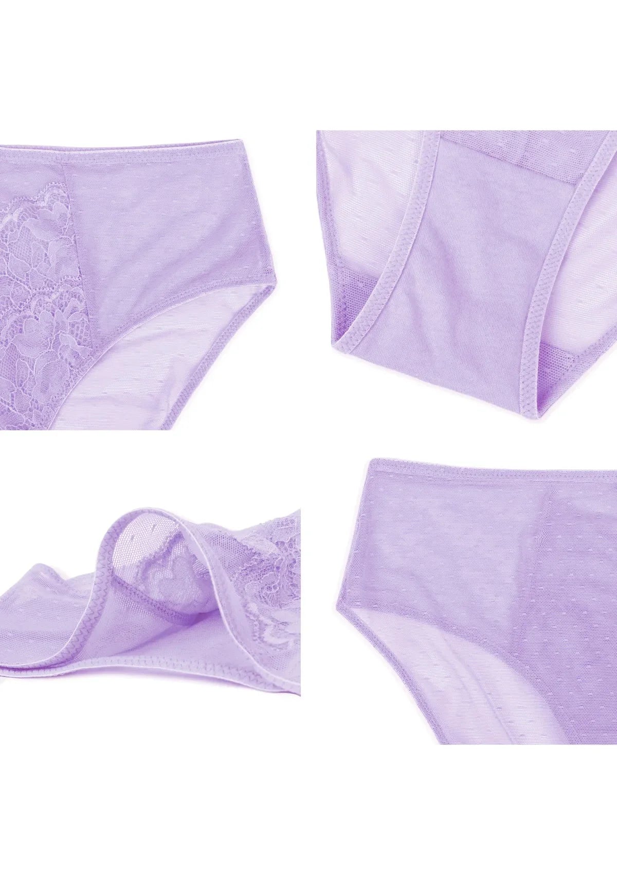 Enchante High-Rise Purple Lace Brief Underwear