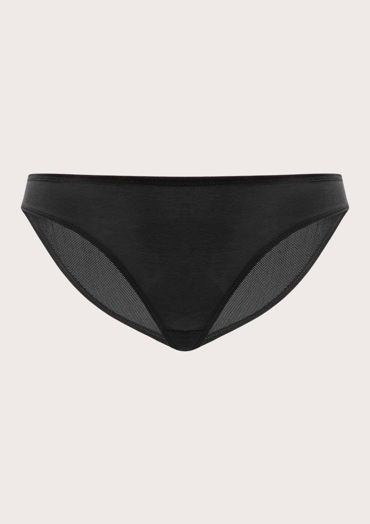 Billie Smooth Black Sheer Mesh Bikini Underwear