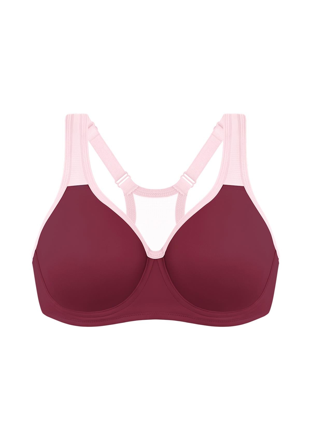 ComfyArc Unlined Outside Underwire Racerback Sports Bra