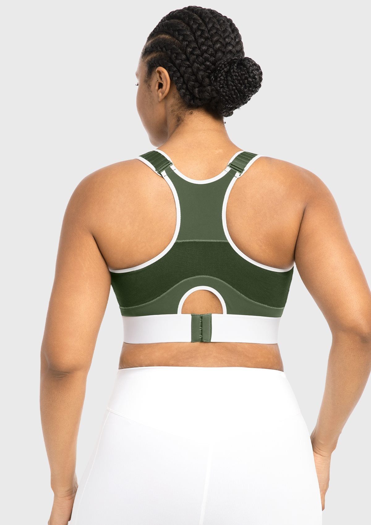 HSIA FlexCore High Impact Racerback Sports Bra Adjustable Support Full Coverage Fit