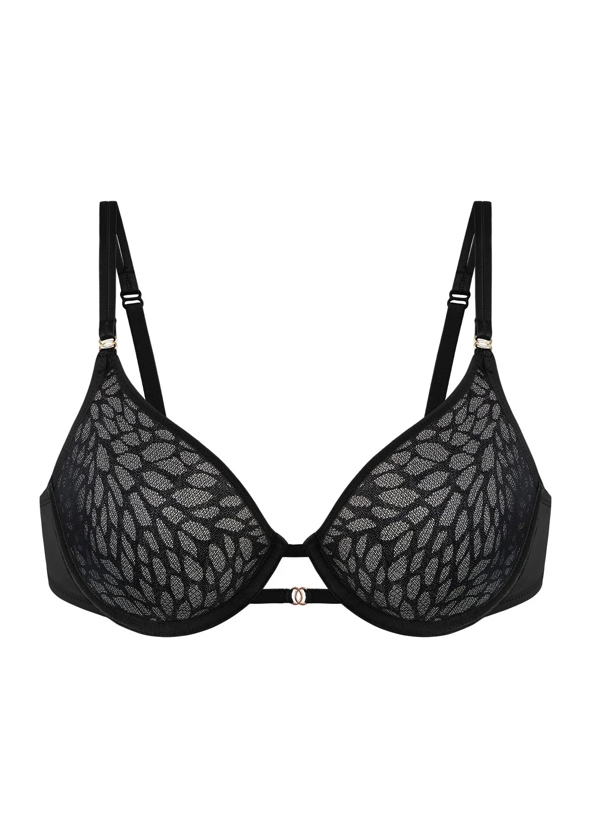 HSIA Vine Sexy Underwire Half-Cup Bra with Sheer Single-Layer Lace