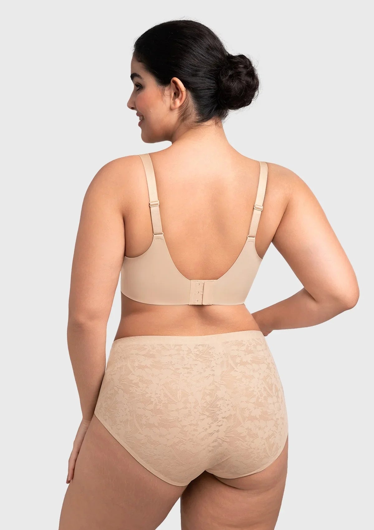 HSIA Auri Seamless Lace Support Bra Full Coverage Underwire Comfort Fit