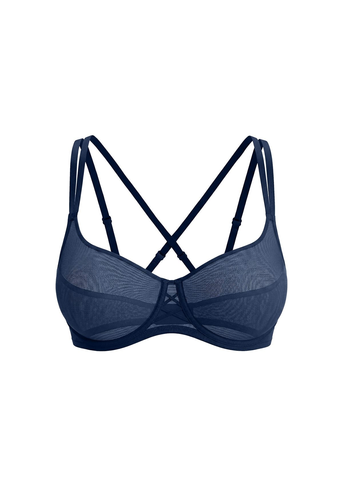Lyra Sheer Mesh Multi-Way Unlined Balconette Bra