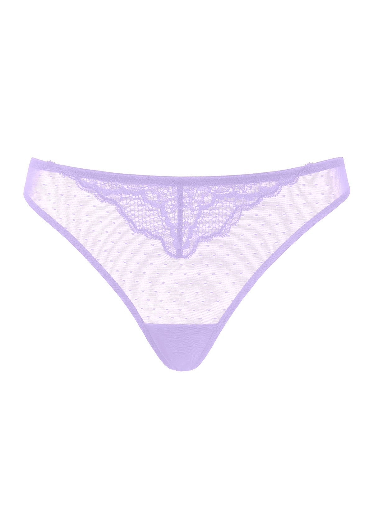 Enchante Floral Lace Sheer Mesh Back Thong Undewear