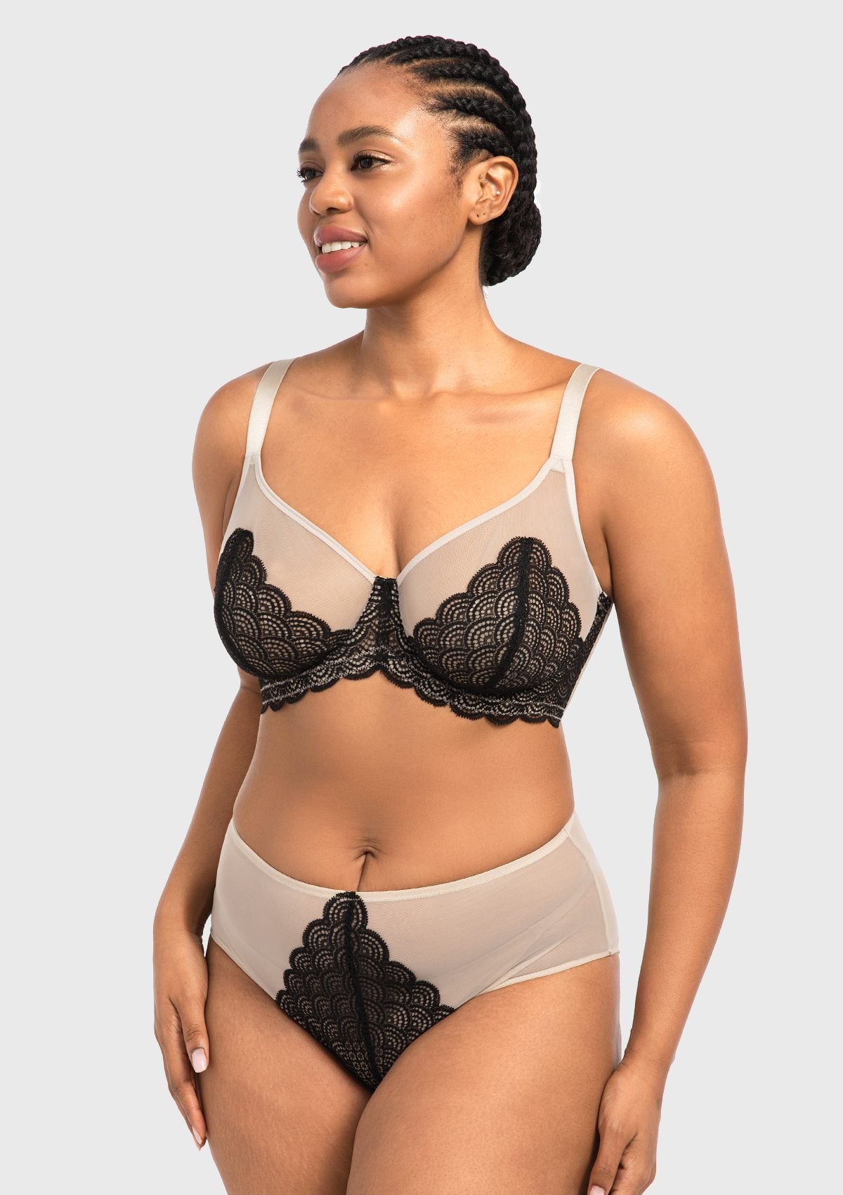 Mermaid Scales Lace Underwire Bra