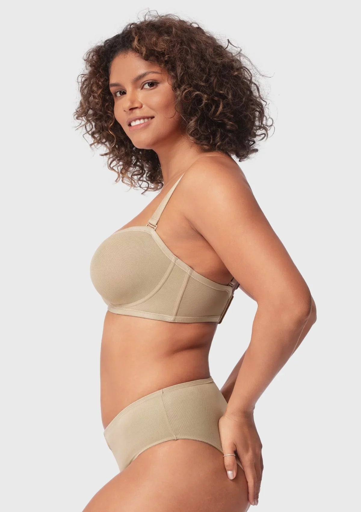 Leopard Unlined Strapless Minimizer Bra