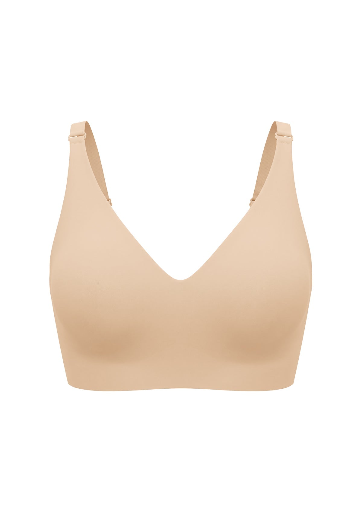 V-Neck Seamless Wireless Push Up Support  Multi-way Strap Bra