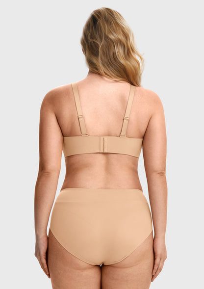 V-Neck Seamless Wireless Push Up Support  Multi-way Strap Bra