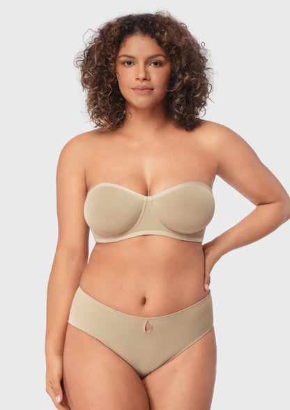 Leopard Unlined Strapless Minimizer Bra
