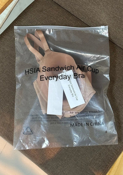 HSIA Sandwich Air Cup Full Coverage T-Shirt Everyday Bra