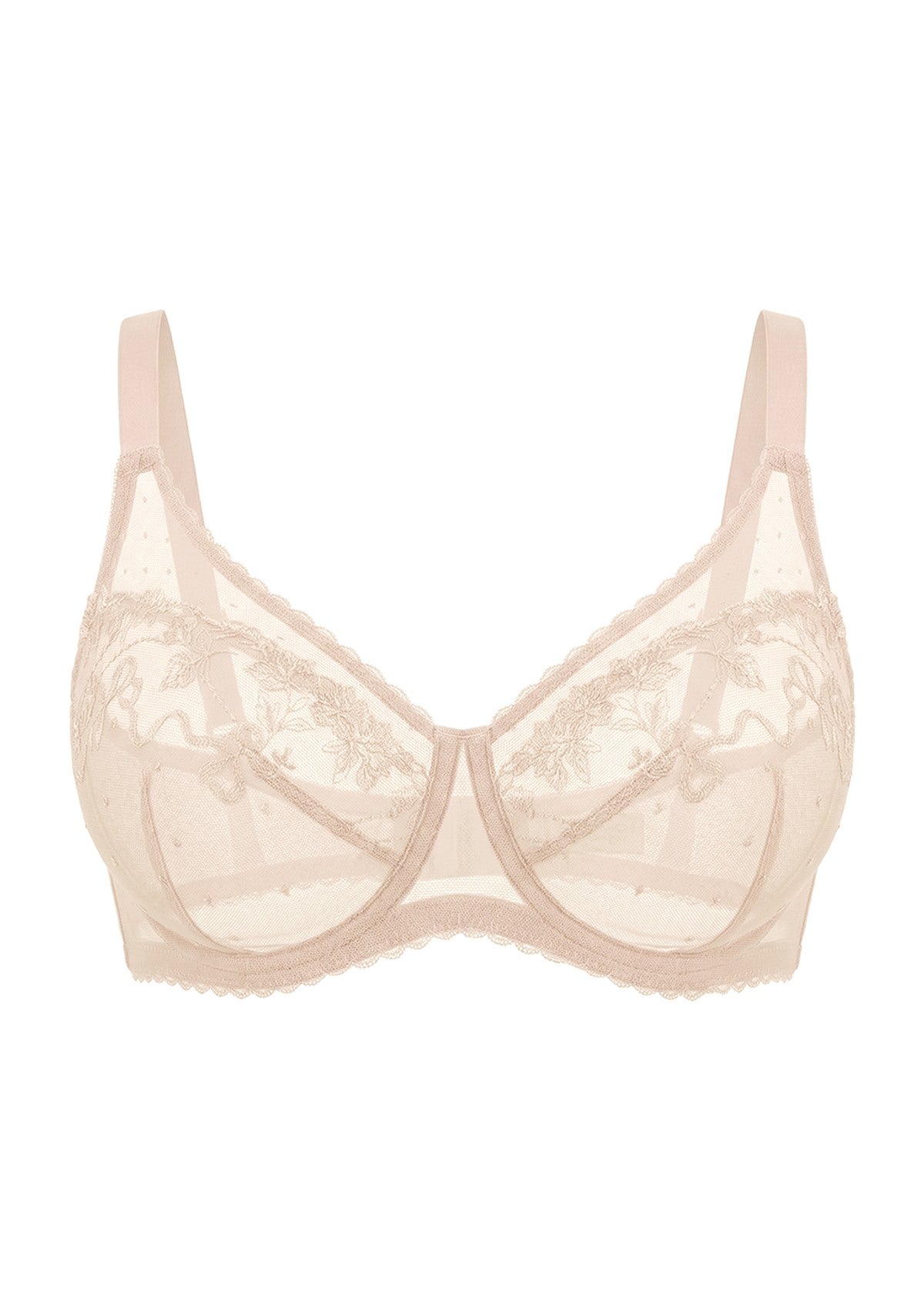 Ophelia Embroidered Lace Full Coverage Unlined Bra