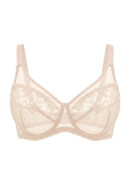 Ophelia Embroidered Lace Full Coverage Unlined Bra