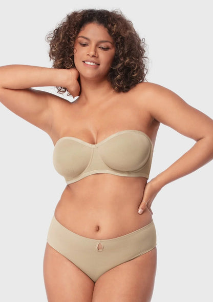 Leopard Unlined Strapless Minimizer Bra