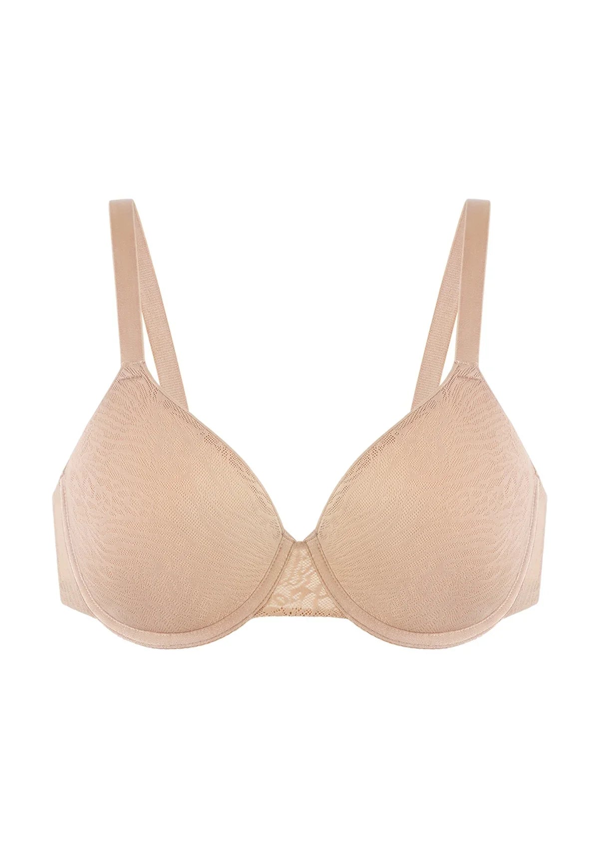 Sandwich Air cup Lace Detail Mesh Lightly Padded Full Coverage Underwire T-Shirt Bra