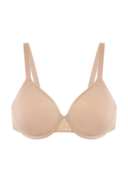 Sandwich Air cup Lace Detail Mesh Lightly Padded Full Coverage Underwire T-Shirt Bra