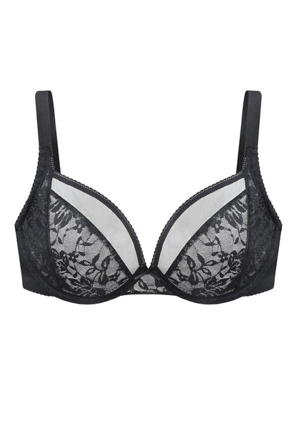 Azalea Black Lace Unlined Underwire Bra Set