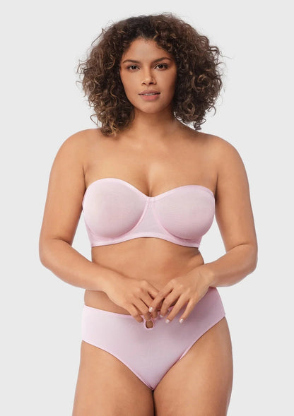 Leopard Unlined Strapless Minimizer Bra