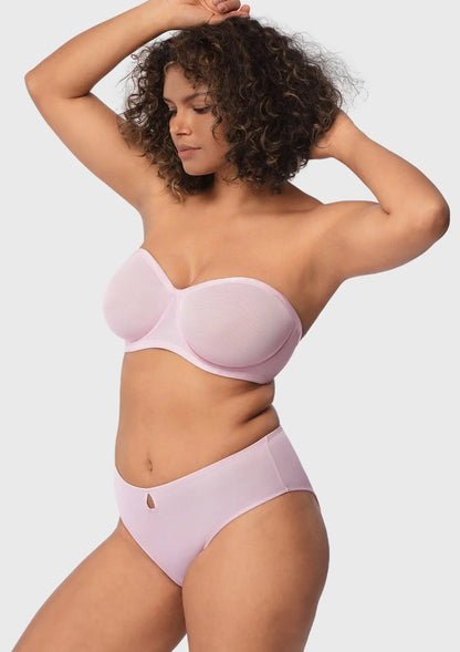 Leopard Unlined Strapless Minimizer Bra