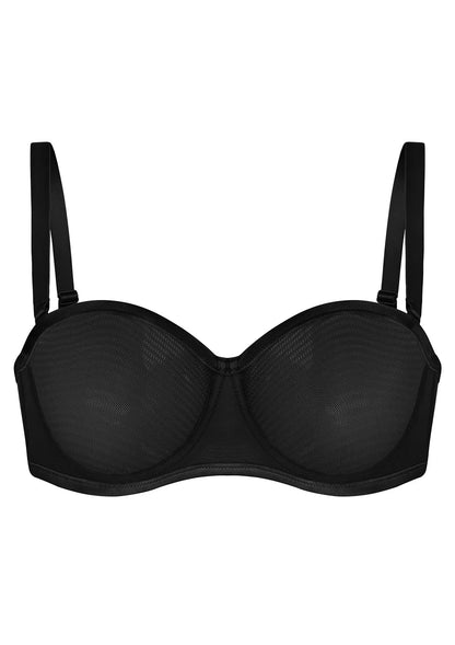 Leopard Unlined Strapless Minimizer Bra