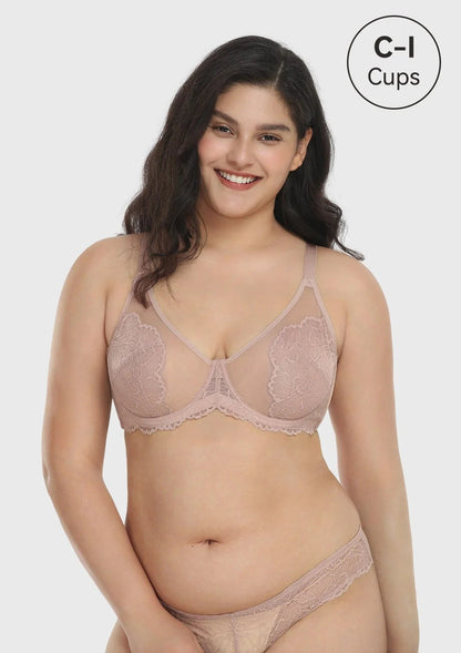 HSIA Blossom Unlined Lace Underwire Bra