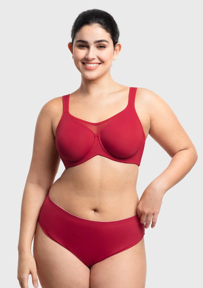 CoolComfort Smoothing Full Coverage Unlined Underwire Minimizer Bra