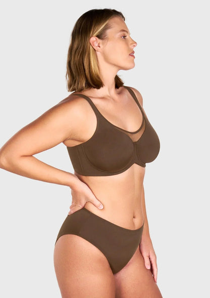 CoolComfort Smoothing Full Coverage Unlined Underwire Minimizer Bra