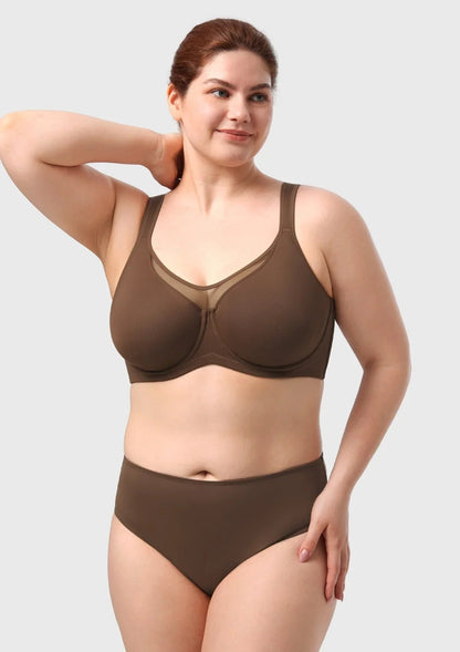 CoolComfort Smoothing Unlined Underwire Minimizer Bra