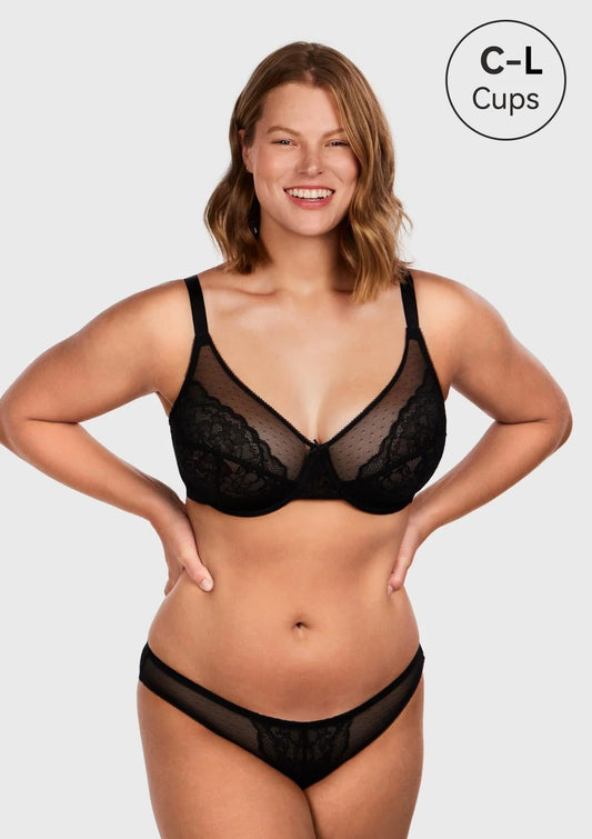 Enchante Unlined Non-padded Lace Underwire Bra