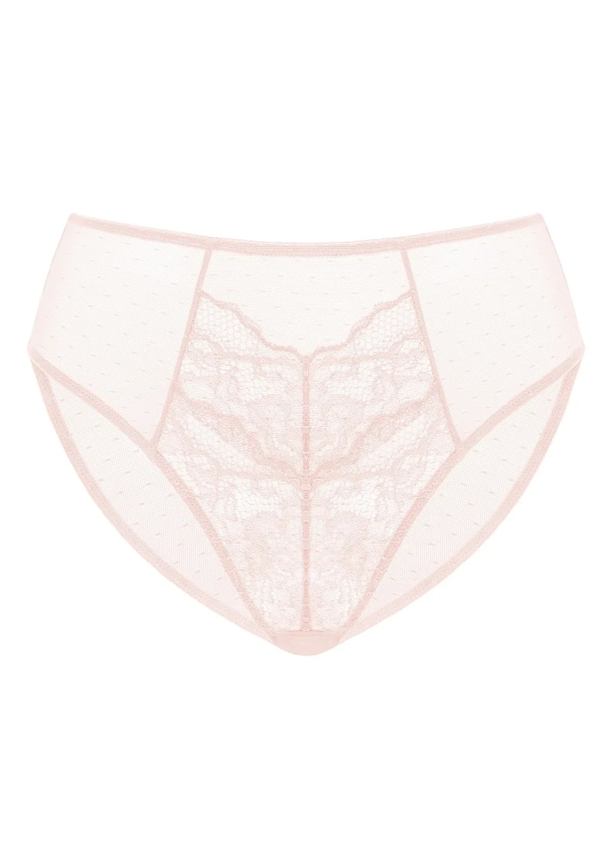 Enchante High-Rise Dusty Peach Lace Brief Underwear