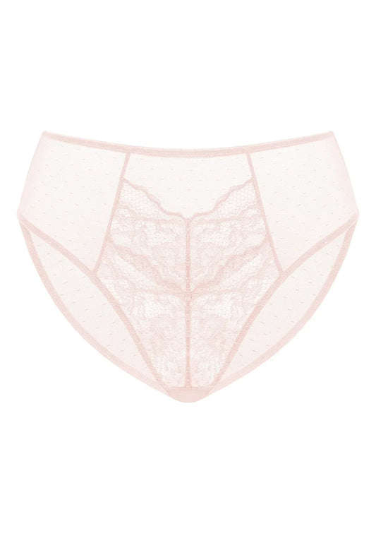 Enchante High-Rise Dusty Peach Lace Brief Underwear