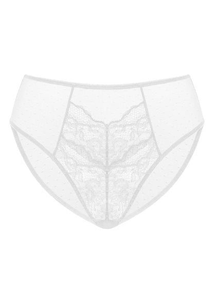 Enchante High-Rise White Lace Brief Underwear