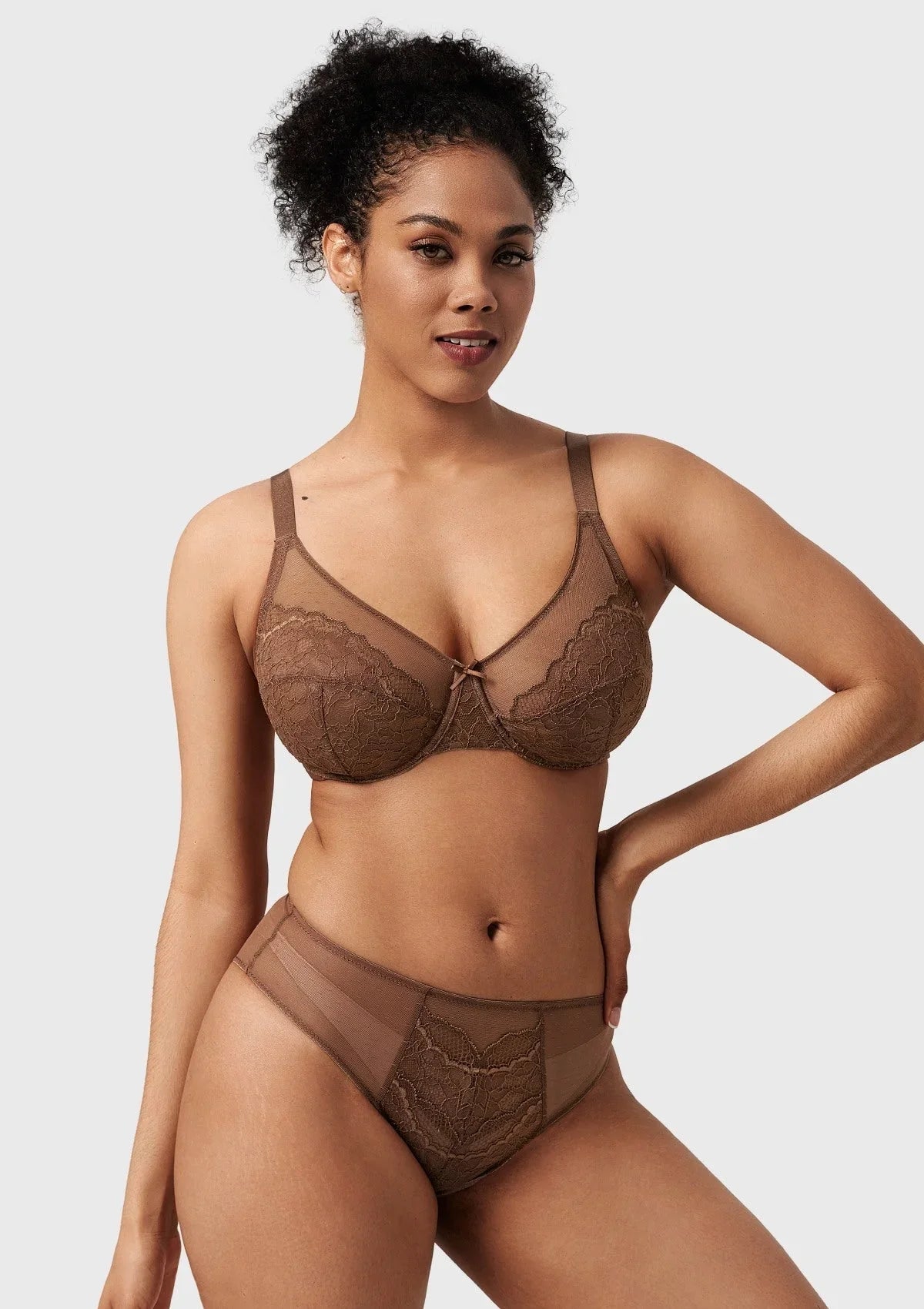 Enchante Lace Unlined Full Coverage Underwire Bra