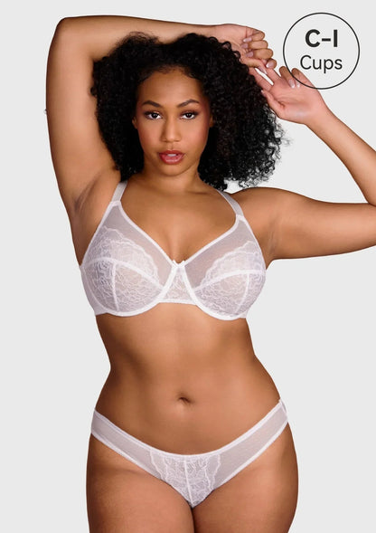 Enchante Lace Unlined Full Coverage Underwire Bra