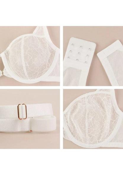 Ethereal Lines Embroidery Unlined Underwire Bra