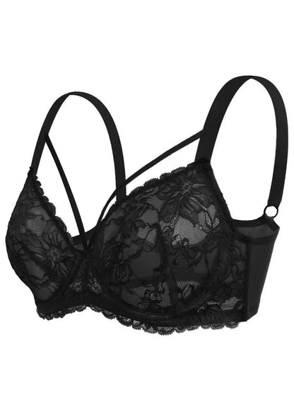 Pretty In Petals Unlined Strappy Lace Bra
