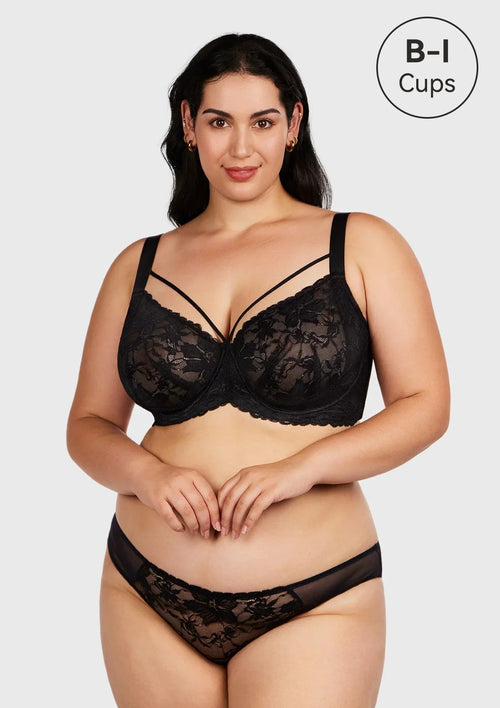 Pretty In Petals Unlined Strappy Lace Bra