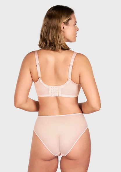 HSlA Pearl Shimmer Unlined Plus Size Full Coverage Underwire Comfortable Bra