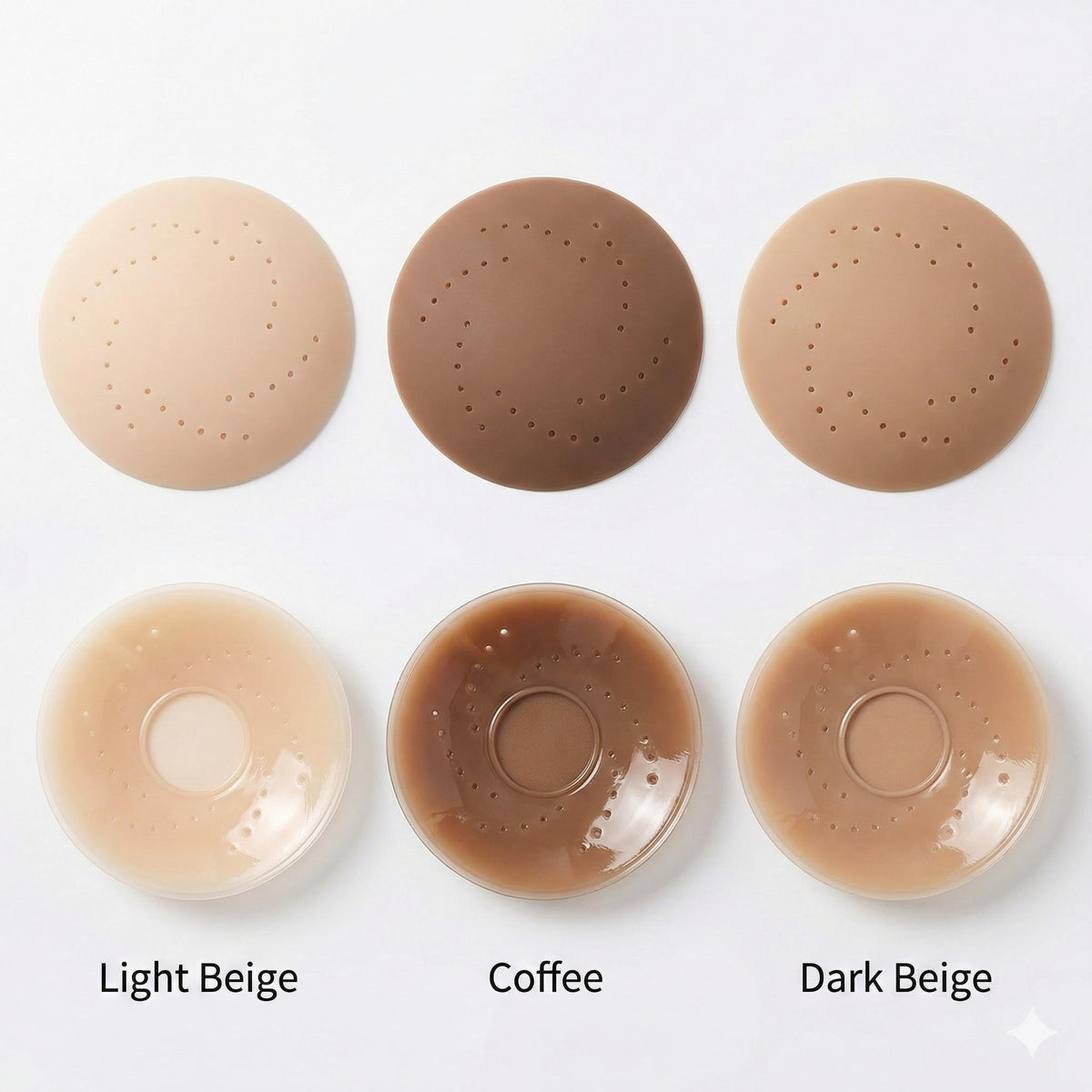 HSIA AirSwirl Breathable Ultra Thin 0.1mm Invisible Food-Grade Silicone Nipple Covers Hypoallergenic Reusable Seamless Pasties for Large Breasts DDD Cup