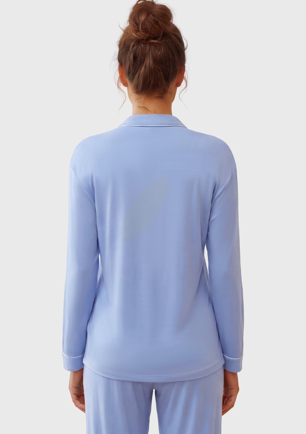 Knit Long Sleeve Soft Pajama Set - HSIA