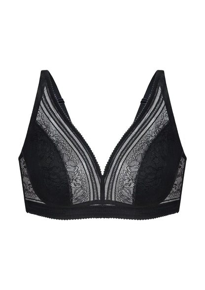 Peony Deep V Lace Wireless Unlined Bralette