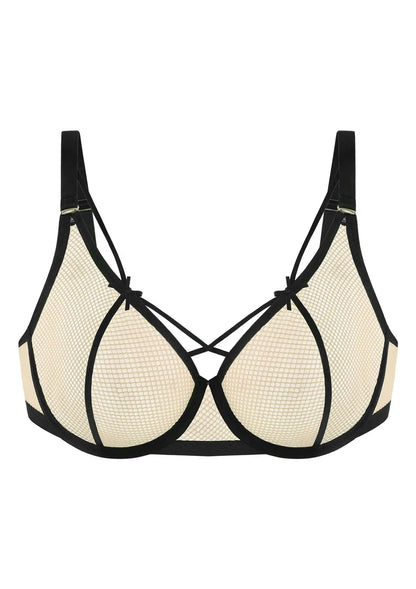 Punk Chic Strappy Unlined Balconette Bra