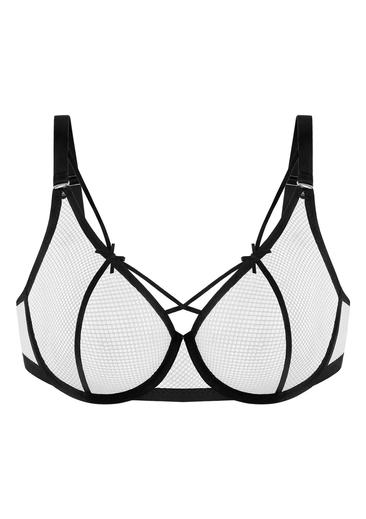 Punk Chic Strappy Unlined Balconette Bra