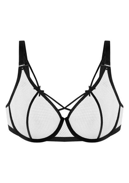 Punk Chic Strappy Unlined Balconette Bra