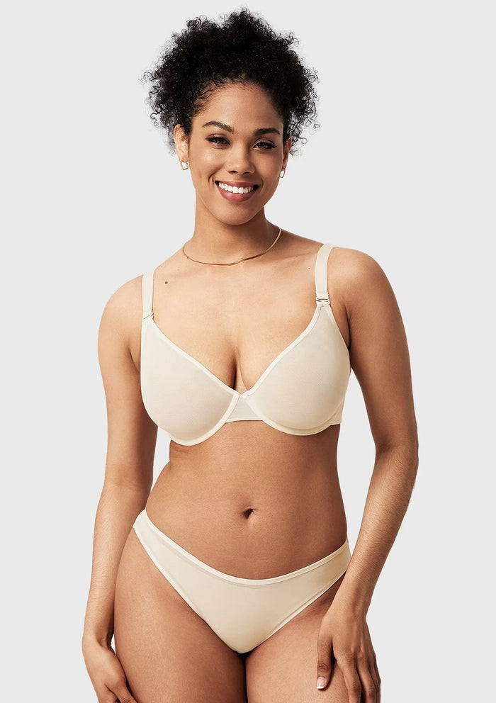 Seraphina Unlined Underwire Sheer Mesh Bra