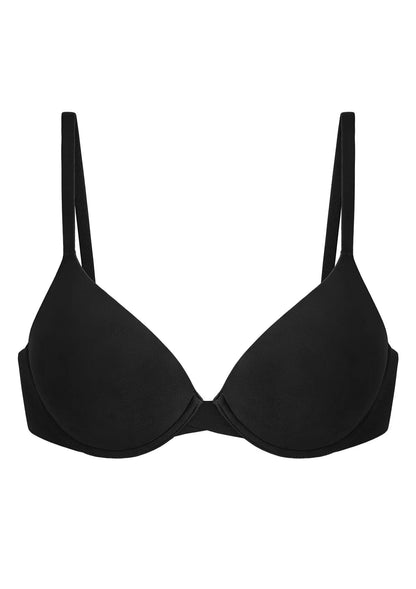Songful Seamless Support Plunge Push-Up Lightly Padded T-Shirt Full Coverage Underwire Bra