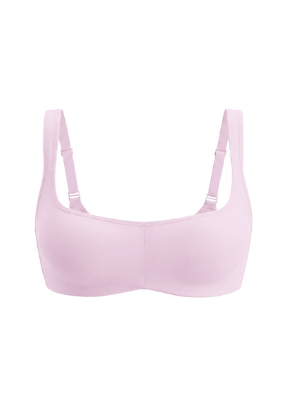 Vespera Square Neckline Full-Bust Demi Bra, Wide Straps, Seamless - HSIA
