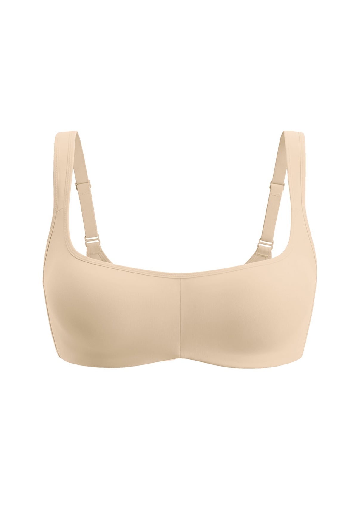 Vespera Square Neckline Full-Bust Demi Bra, Wide Straps, Seamless - HSIA