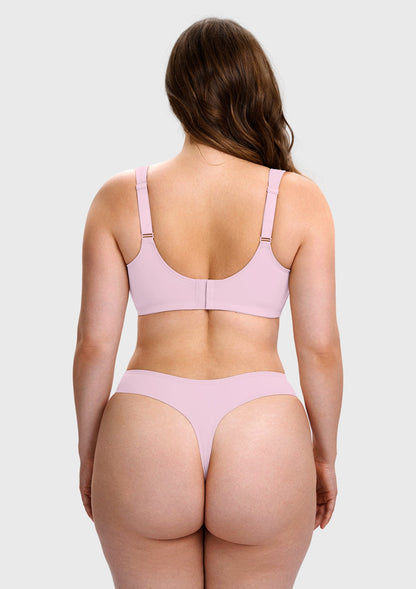 Vespera Square Neckline Full-Bust Demi Bra, Wide Straps, Seamless - HSIA