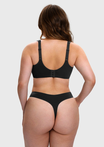 Vespera Square Neckline Full-Bust Demi Bra, Wide Straps, Seamless - HSIA